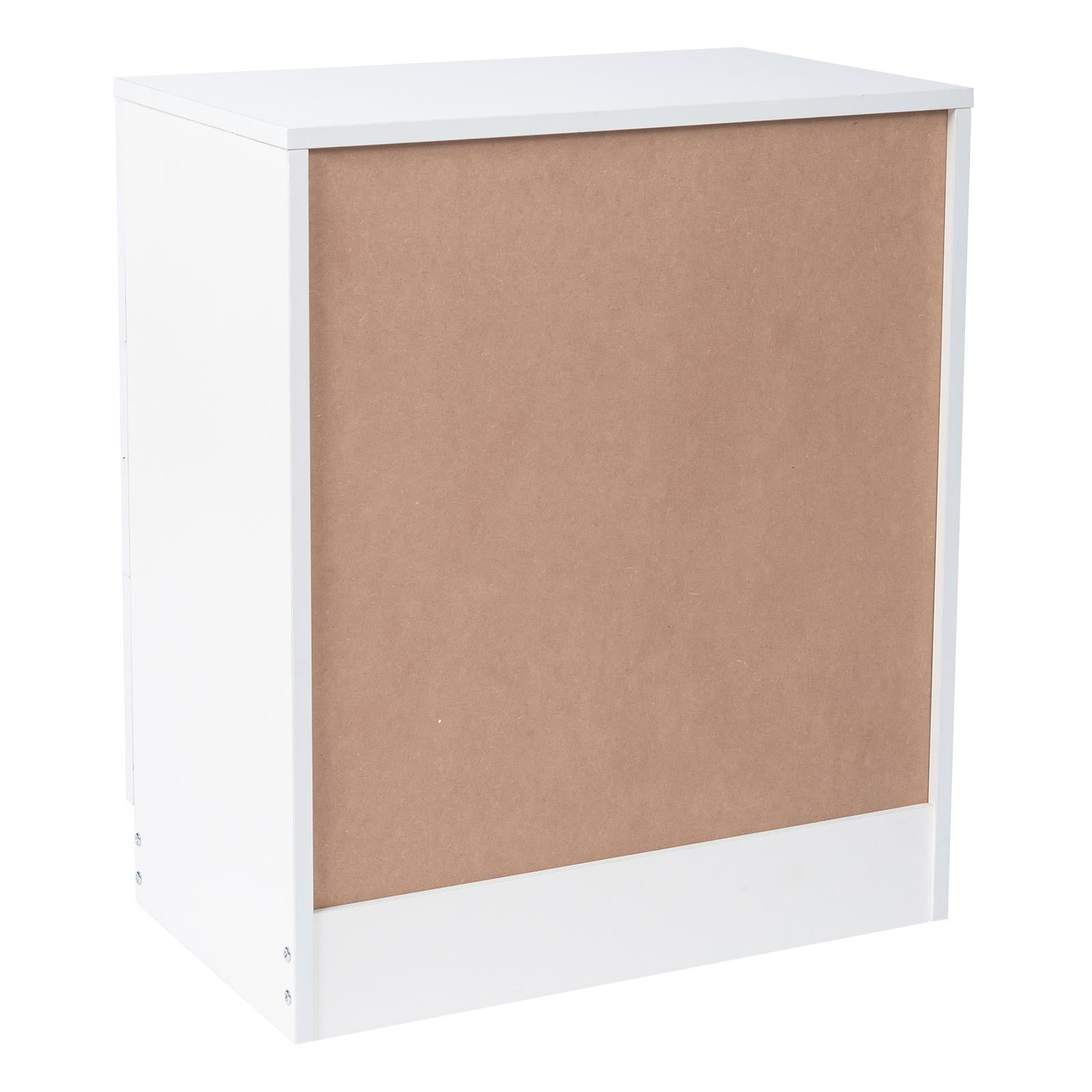 Ktaxon White 3 Drawer Dresser Nightstand Modern Wood Chest of Drawers Bedroom White Finish
