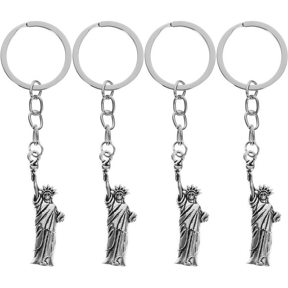 FYBTOF Classic Statue of Liberty Keychain 8pcs Souvenir Collection New York Metal Keychain New York Souvenir Key Ring The of July Independence Day Patriotic Keyring-4320