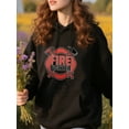 thumbnail image 3 of Warm Firefighter Hoodie for Men and Women, Unisex Pullover Hooded Sweatshirt, Comfortable Cotton Poly Blend, Casual Everyday Wear, 3 of 5