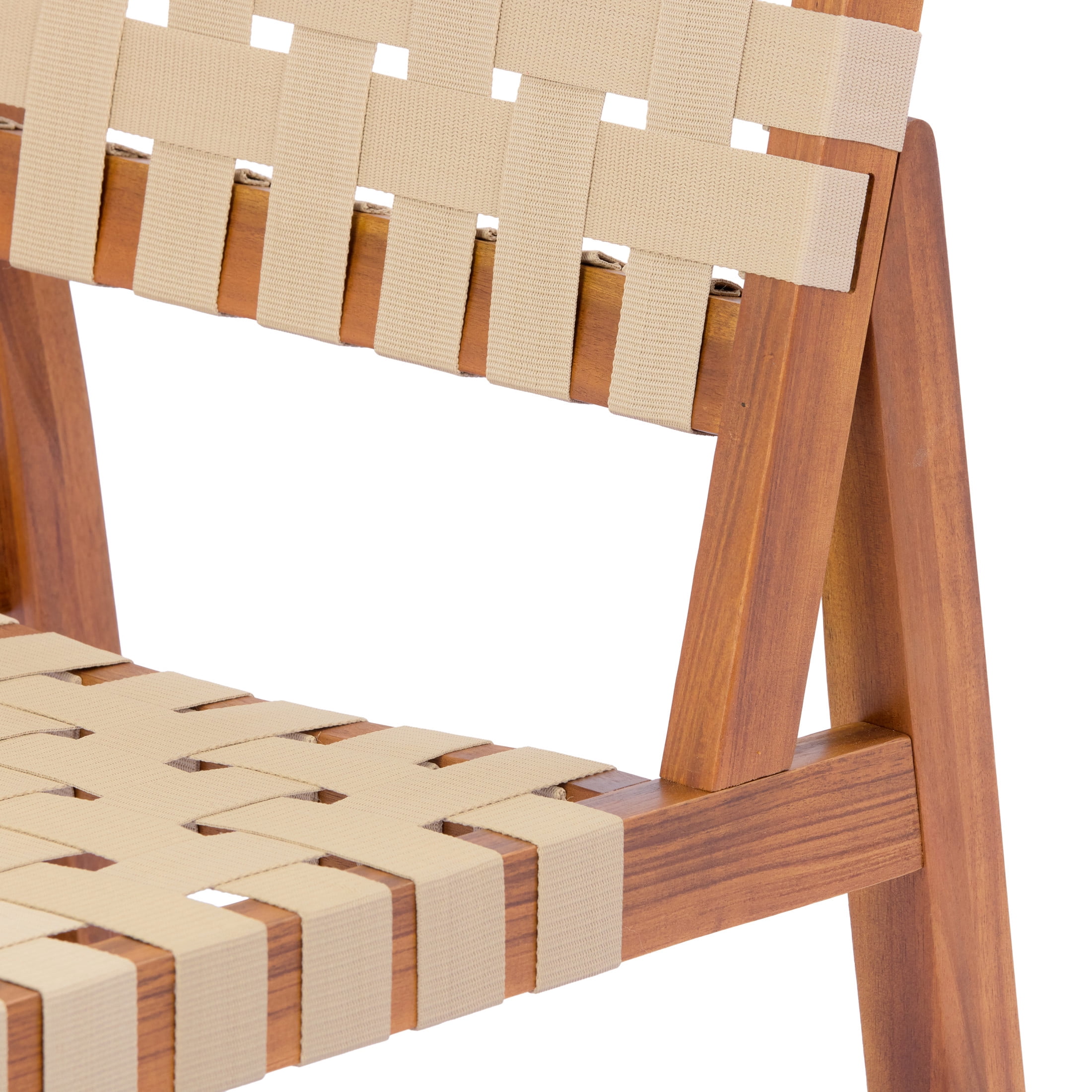 Christopher Knight Home 7-Piece Acacia Wood Patio Dining Set with Beige Rope Chairs and Slatted Table