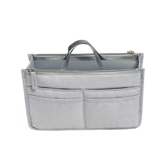 UNTERING Travel Bag Stylish and Spacious Makeup Bag with Double Zipper Insert Bags for Organizing Beauty Items