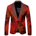 thumbnail image 5 of Canada Day Tuxedo Suits for Men 2 Piece Maple Leaf Printed Lapel V Neck One Button Blazer and Pant Matching Sets for Holiday Party Events, 5 of 6
