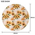 thumbnail image 6 of Beige Sunflower Letter Pattern Round Tablecloth 60"x60",Wrinkle Wipeable Table Cloth for Kitchen Dining Room Picnic Patio Party, 6 of 6