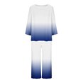 thumbnail image 4 of Puntoco Conjunto De Pijama Cómodo De Dos Piezas De Manga Larga Con Cuello Redondo Y Estampado Para Mujer De 2 Piezas Conjunto Deportivo Liquidación Puntoco Puntoco-4363, 4 of 5