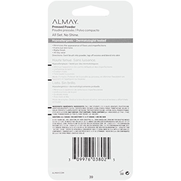 Almay Pressed Powder Makeup, Hypoallergenic, Light Medium photo 5