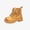 Brown, variant on Viluyesy Girls Combat Boots Lace-Up Elastic Side Chunky Sole Non-Slip Comfortable Durable Easy On Off Shoes Black Size 12 Little Kids