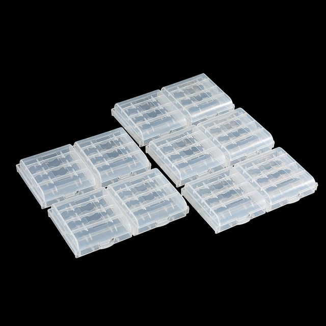 Support de Pile Blanc Transparent, Étui de Pile, PP Brut pour 5 Piles AAA pour 4 Piles AA