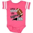 thumbnail image 3 of Inktastic Little Sister and Biggest Fan Football Player Girls Baby Bodysuit, 3 of 5