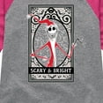 thumbnail image 3 of The Nightmare Before Christmas - Scary And Bright - Girls Shirt Tail Raglan, 3 of 5