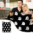 thumbnail image 4 of Holloyiver Halloween Ghost Throw Blanket, Flannel Reversible Super Soft for All Seasons Blankets, Kawaii Plush Cute Throw Blanket for Bedroom Bed Living Room Sofa Couch 40"x30", Black, 4 of 6