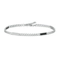 thumbnail image 2 of Open Curb Bracelet with Black Enamel Bars, 2 of 5