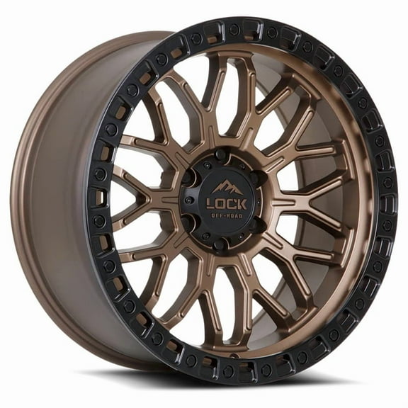 Lock Off-Road COMBAT 20X9 6X139.7 0mm Matte Bronze Wheel Rim 20" Inch