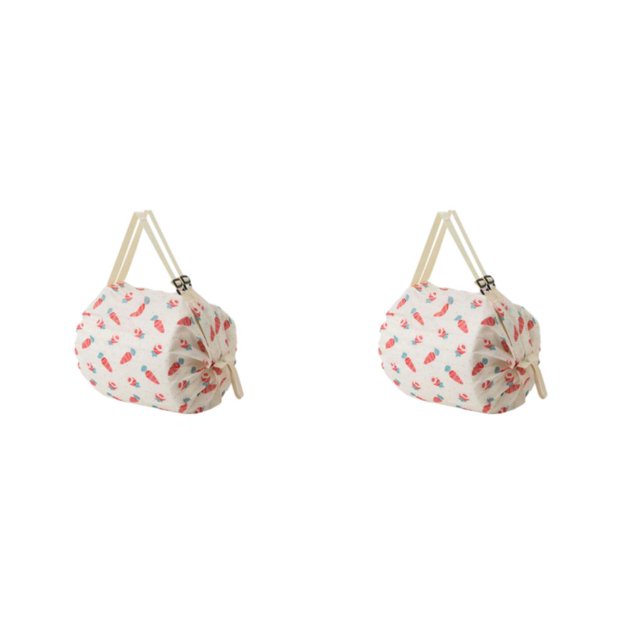 Youkk Sac de Rangement Pliable Pratique Compagnon de Voyage Réutilisable Sacs de Rangement Pliables Carotte 2Set