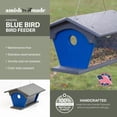 thumbnail image 4 of Outdoor Leisure Products Model GM4GBL Blue Bird Feeder Made of High Density Poly Resin in Gray and Blue, 4 of 7