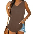 thumbnail image 6 of Hvot&aat Womens Tank Tops V Neck Basic Solid Color Casual Flowy Summer Sleeveless Tunic Shirt, 6 of 7