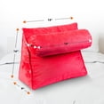 thumbnail image 2 of Cheer Collection Wedge Reading Pillow with Adjustable Bolster Memory Foam Back Support Hot Pink, 2 of 5
