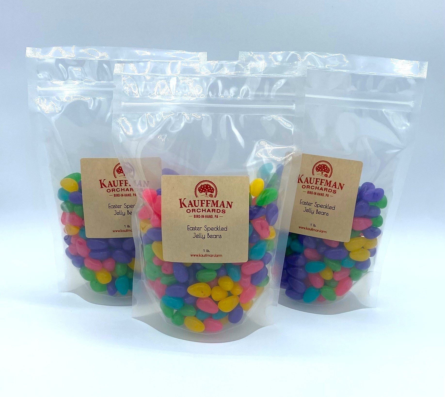 Kauffman Orchards Easter Speckled Jelly Beans, 1 Pound Bag Pack of 3