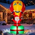thumbnail image 2 of 9ft Christmas Inflatables Santa Claus in Hot Air Balloon Decoration, Blow Up Outdoor Yard Decor, Built in LED Lights Holiday Inflatable Decoration for Party Garden Lawn, 2 of 8