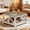 Gray & White, variant on PINDEE Coffee Table with Dual Storage Compartments Modern Farmhouse Cocktail Table Sturdy Wood Center Table for Living Room Lounge Office Reception.Square,Rustic Brown
