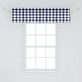 thumbnail image 2 of Ambesonne Blue Valance Pack of 2, Old Home Tile Inspired, 54"X12", Navy Blue and White, 2 of 2