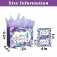 thumbnail image 2 of CIRCLE- 13" Large Mermaid Happy Birthday Gift Bag With Handle, Tissue Paper And Card, 2 of 5