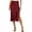 Red, variant on Clearance sale! Lofdl Womens Satin Silk High Waist Slit Midi Skirt Elastic Waistband Midi Skirts Elegant And Handsome Half Skirt For Women