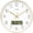 Gold, variant on TIMESS 12 Inch Silent Wall Clock with Date Display, Large Easy-Read Numbers, Battery Operated, Modern Home Clock (Blue)