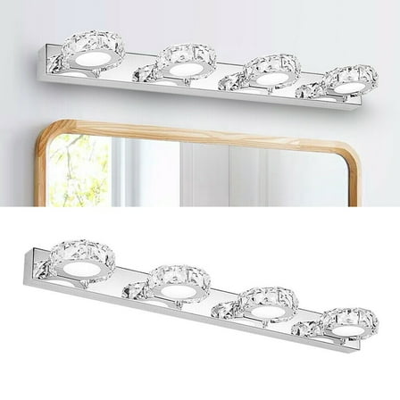Modern LED Crystal Mirror Light Front Wall Lamp Bathroom Vanity Light Fixture for Bathroom, Mirror-front