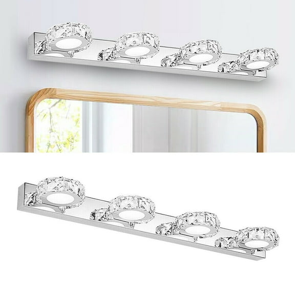 Modern LED Crystal Mirror Light Front Wall Lamp Bathroom Vanity Light Fixture for Bathroom, Mirror-front
