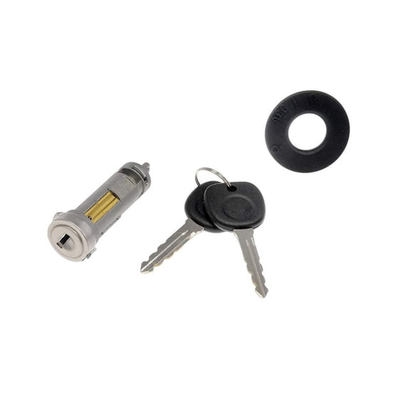 KarParts360 For Saturn SL/SL1/SL2 2000 2001 2002 Ignition Lock Cylinder | Chrome Housing Color | Metal Lock | Metal Housing | 2 Key | Keys Included | Non-Programmable Key | For 15208980, 15841209