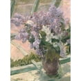 thumbnail image 2 of Cassatt, Mary 25x32 White Modern Wood Framed Museum Art Print Titled - Lilacs in a Window, 2 of 4