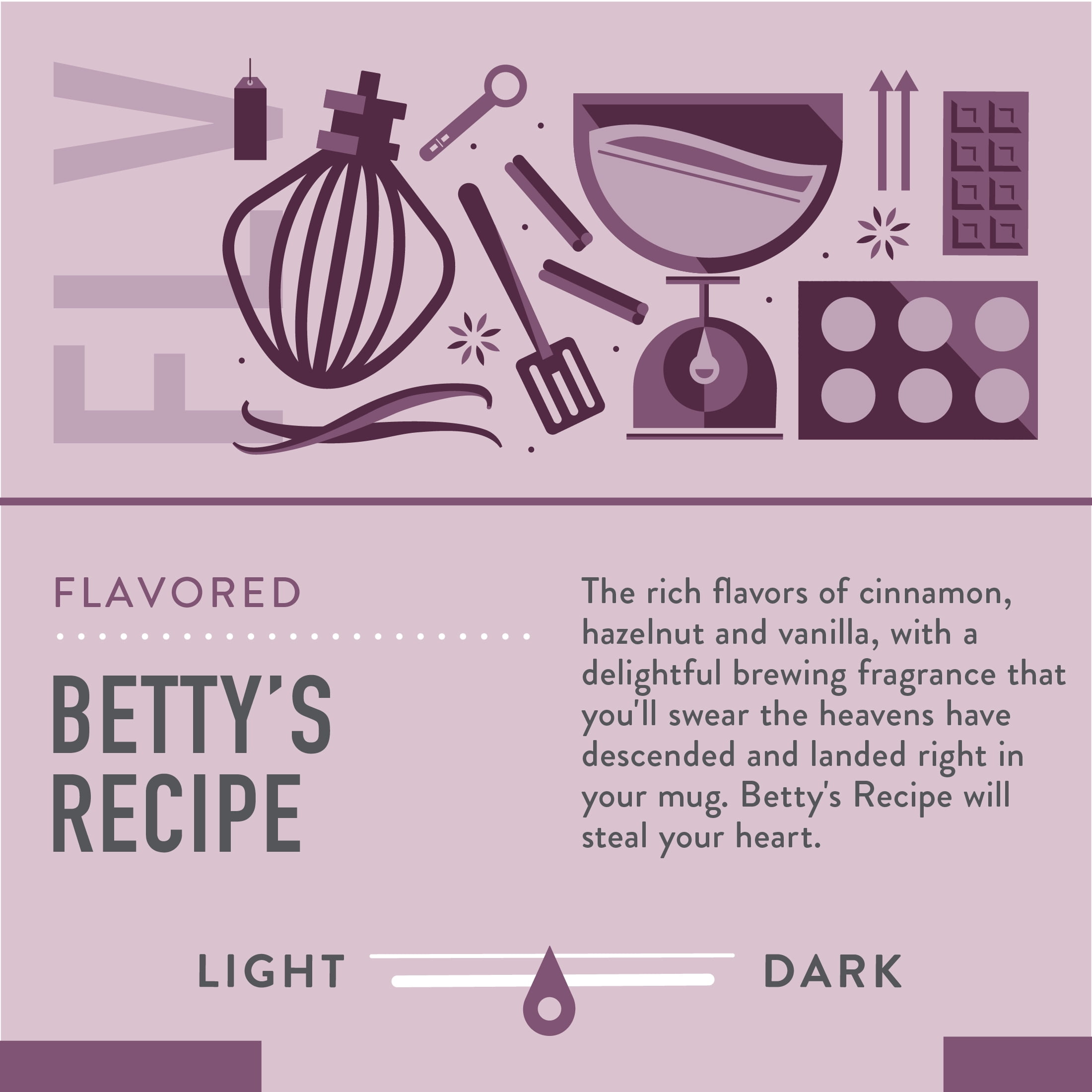 The Roasterie Betty's Recipe, Flavored Local Coffee, Medium Roast, Whole Bean, 10oz