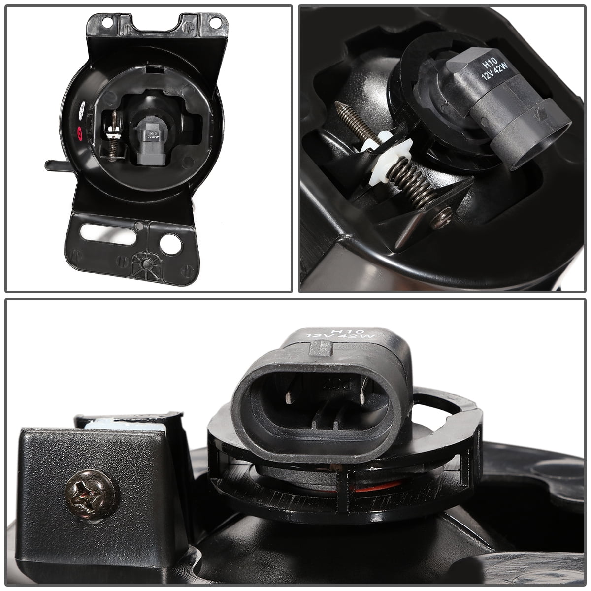 DNA Motoring Smoked Fog Light Kit w/Bezel Wiring harness Switch For 06-08 Ford F150 Lincoln Mark LT