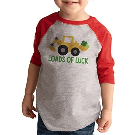 

7 ate 9 Apparel Kid s St. Patrick s Day Shirts - Construction Loads of Luck Red Shirt 4T