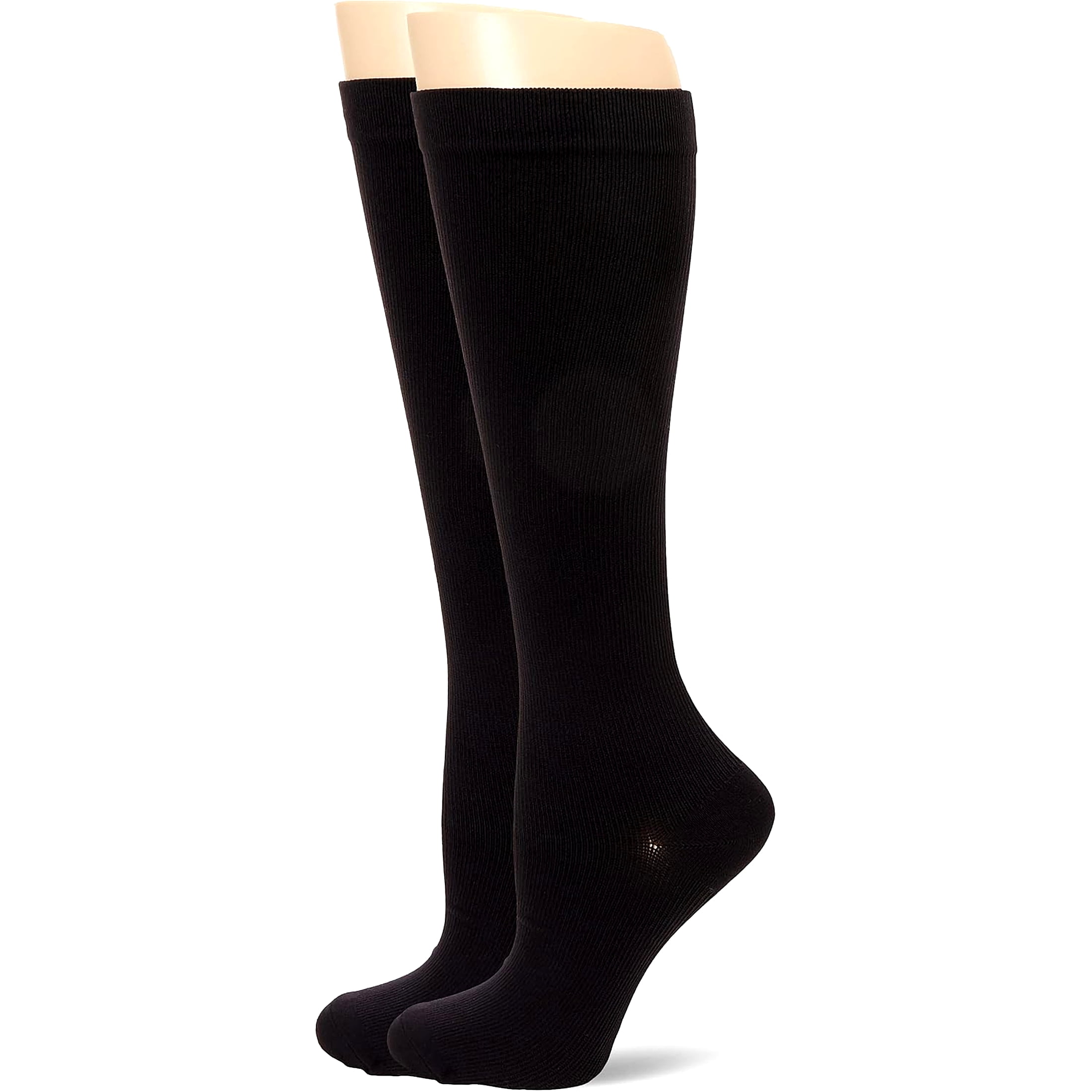 Medipeds compression socks large, black, 2 pr