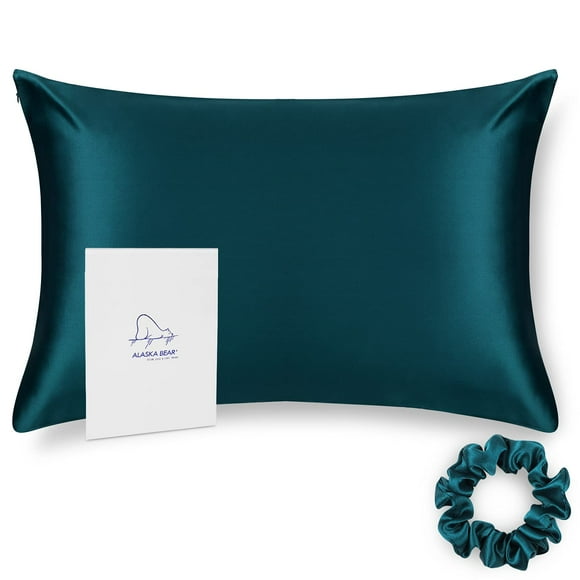 Funda de almohada de seda ALASKA BEAR 100% seda de morera, tamaño queen