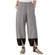 thumbnail image 2 of Ichuanyi Liquidación Mujeres Patchwork de lino de algodón casual Irregular Pantalones de piernas anchas sueltas ICHUANYI WER2023082209799, 2 of 3