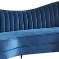 thumbnail image 3 of Benjara BM295107 84 in. Chad Curved Bean Sofa, Gold & Royal Blue, 3 of 5
