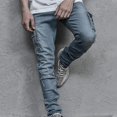 thumbnail image 3 of Men Cargo Combat Denim Pants Skinny Jeans Casual Slim Fit Trousers3XL, 3 of 5
