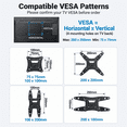 thumbnail image 4 of Full Motion TV Wall Mount for 13–43 Inch TVs & Monitors, Compatible with Echo Show 15 & 21, 44 lbs Capacity, Max VESA 200x200mm, 360° Rotation, Swivel, Tilt & Extension, 4 of 10