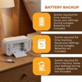 thumbnail image 7 of REGALWOVEN Dimmable LED Alarm Clock - 5-Level Brightness, Dual Alarms, Snooze Function, Fits Bedside Table White Housing and Yellow Light 5.1"L x 1.4"W x 2.4"H, 7 of 7
