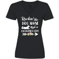 thumbnail image 3 of Inktastic Rockin' the Dog Mom and Grandma Life Women's V-Neck T-Shirt, 3 of 5