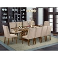 thumbnail image 4 of East West Furniture Dublin 3-piece Wood Dining Table Set in Natural, 4 of 6