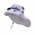 thumbnail image 4 of CSSAD Outdoor Wide Brim Sun Hat with Solar Fan, Summer Big Brimmed Shawl Fisherman's Hat for Childen, Sun Bucket Hat for Men Women UPF 50+ Bucket Fishing & Beach Hat with Fan, Gray, 4 of 6
