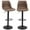 Brown, variant on HOMCOM Adjustable Bar Stools Set of 2, Leathaire Swivel Barstools w/ Back