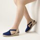 thumbnail image 5 of Mysoft ladies elastic wedged sandals Navy Sandals Size 6M Mysoft Mysoft Sandalias, 5 of 7