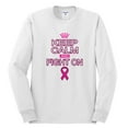 thumbnail image 2 of Keep Calm and Fight On Breast Cancer Awareness Mens Long Sleeve Shirt, White, 2XL, 2 of 3