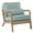 Light Blue-Corduroy, variant on Ktaxon Accent Chair Corduroy Upholstered Armchair, Reading Club Chair with Pillow and Solid Wood Frame for Living Room Bedroom Furniture Off White