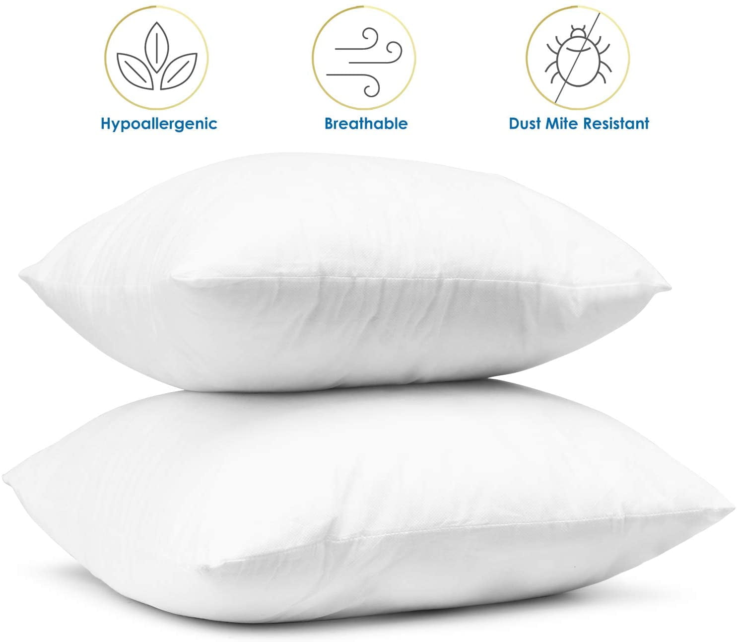 Clara Clark Throw Pillow Inserts Square Pillow Cushion, Decorative Pillow Insert, 28" x 28", Pack of 2