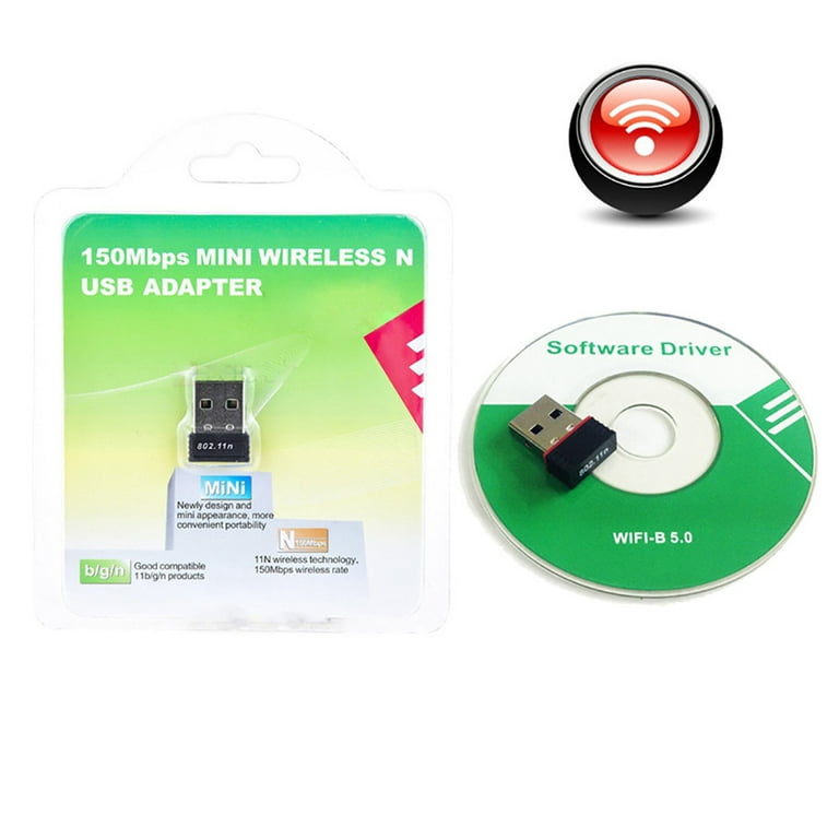 Zibo Mini USB WiFi Wireless Adapter, 150Mbps, Supports Windows XP, Vista, 7, 8 and Linux